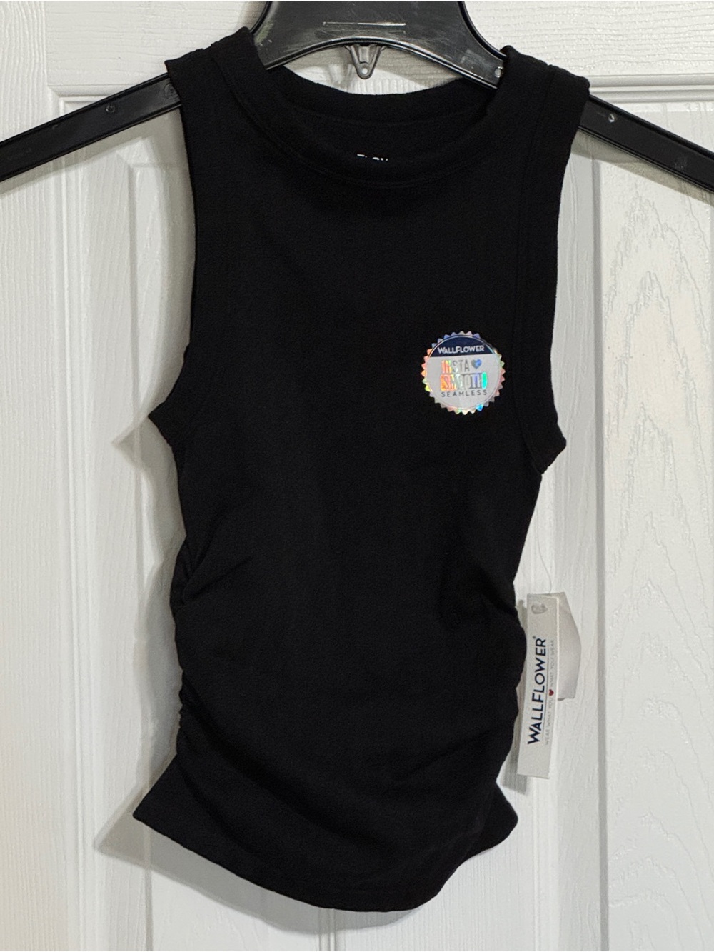Wallflower Black Ribbed Sleeveless Tank Top
